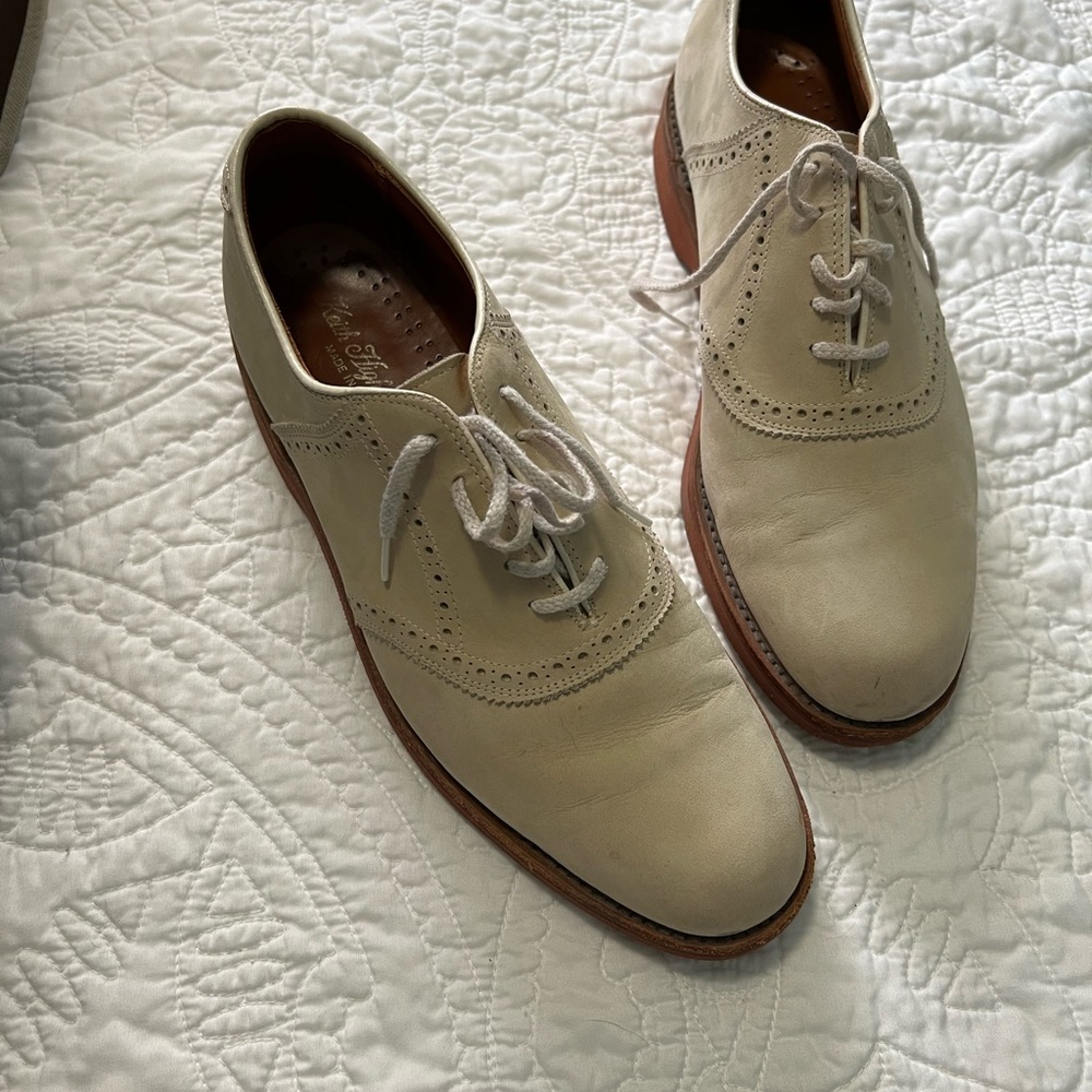 Keith Highlanders Mens 8 1/2 cream oxfords